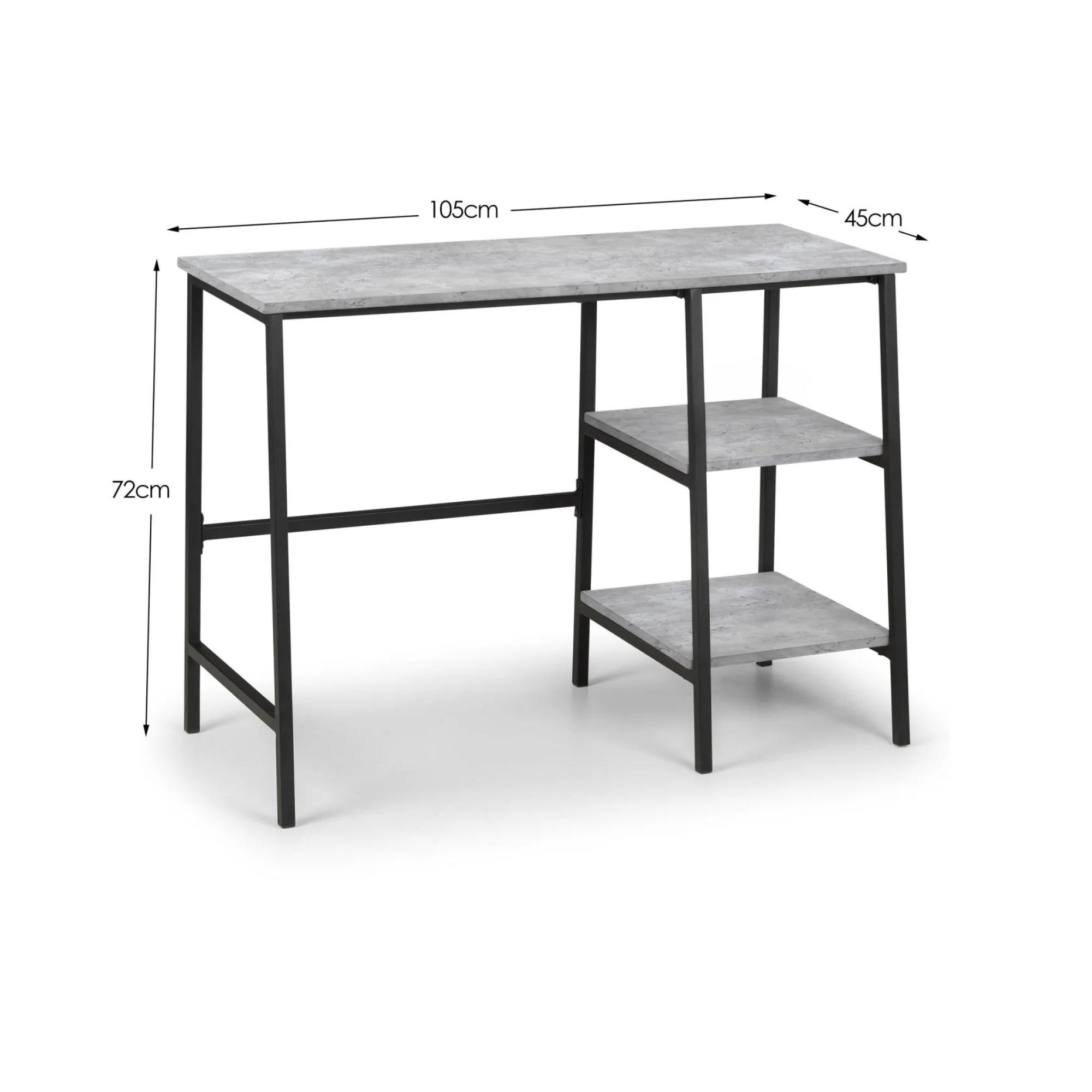 Staten Writing Desk - Concrete Effect