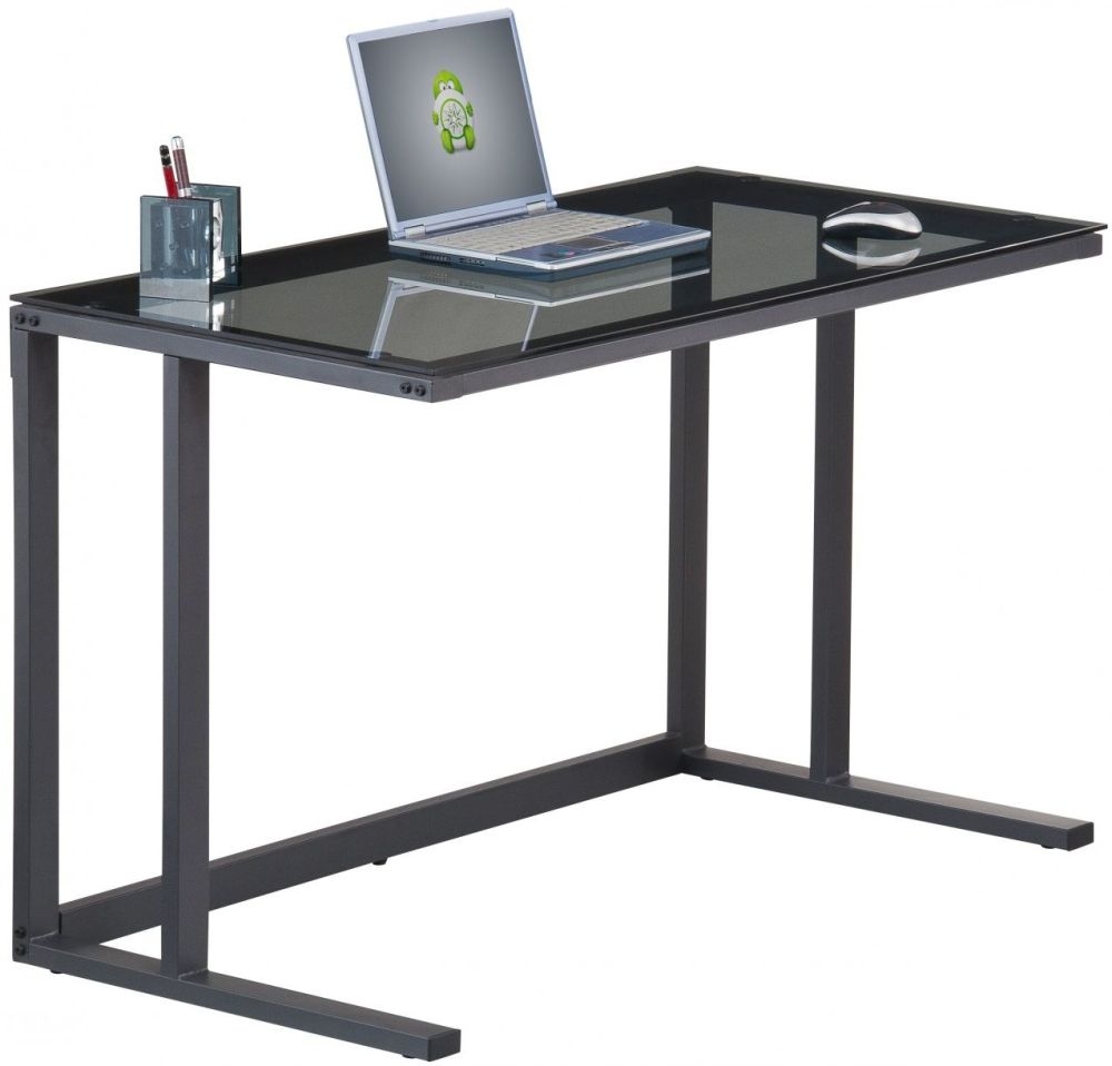 Air Glass Home Office Desk - Black - AW53385