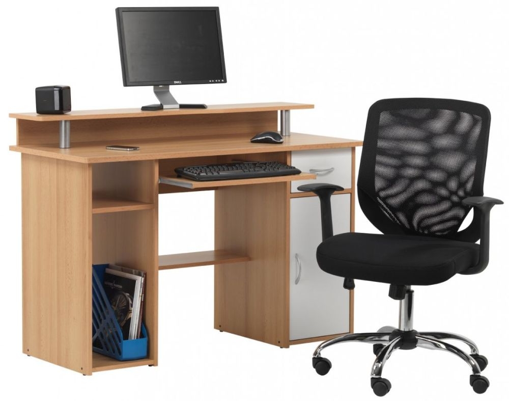 Albany Computer Desk - Beech - AW12362-BC