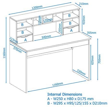 Albion Workstation - Light Oak - AW2120
