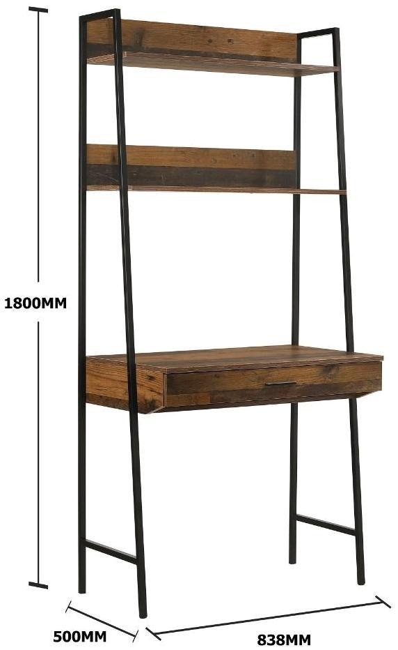 Alpena Rustic Oak 1 Drawer Desk