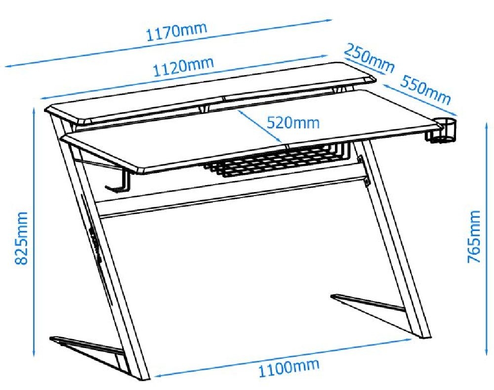 Aries Gaming Desk - Red - AW9210