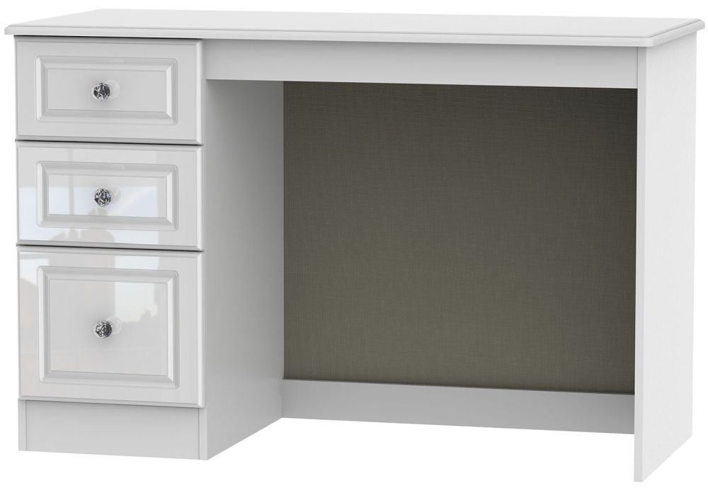 Balmoral White Gloss 3 Drawer Desk