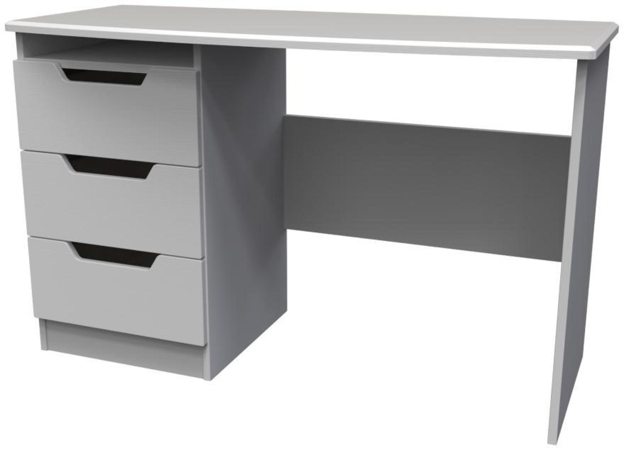 Bella Desk - 3 Drawer - Grey Ash
