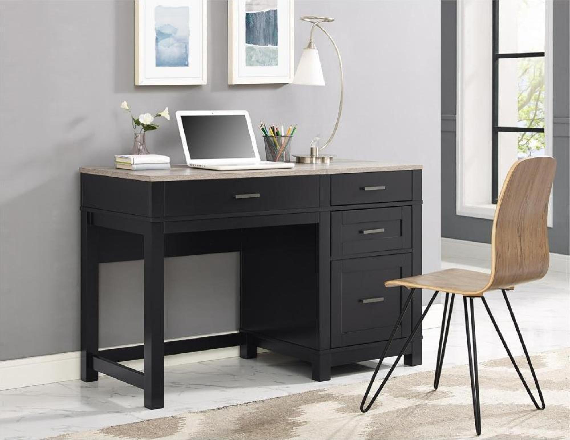 Carver Lift Top Office Desk - Black - 9257196COMUK