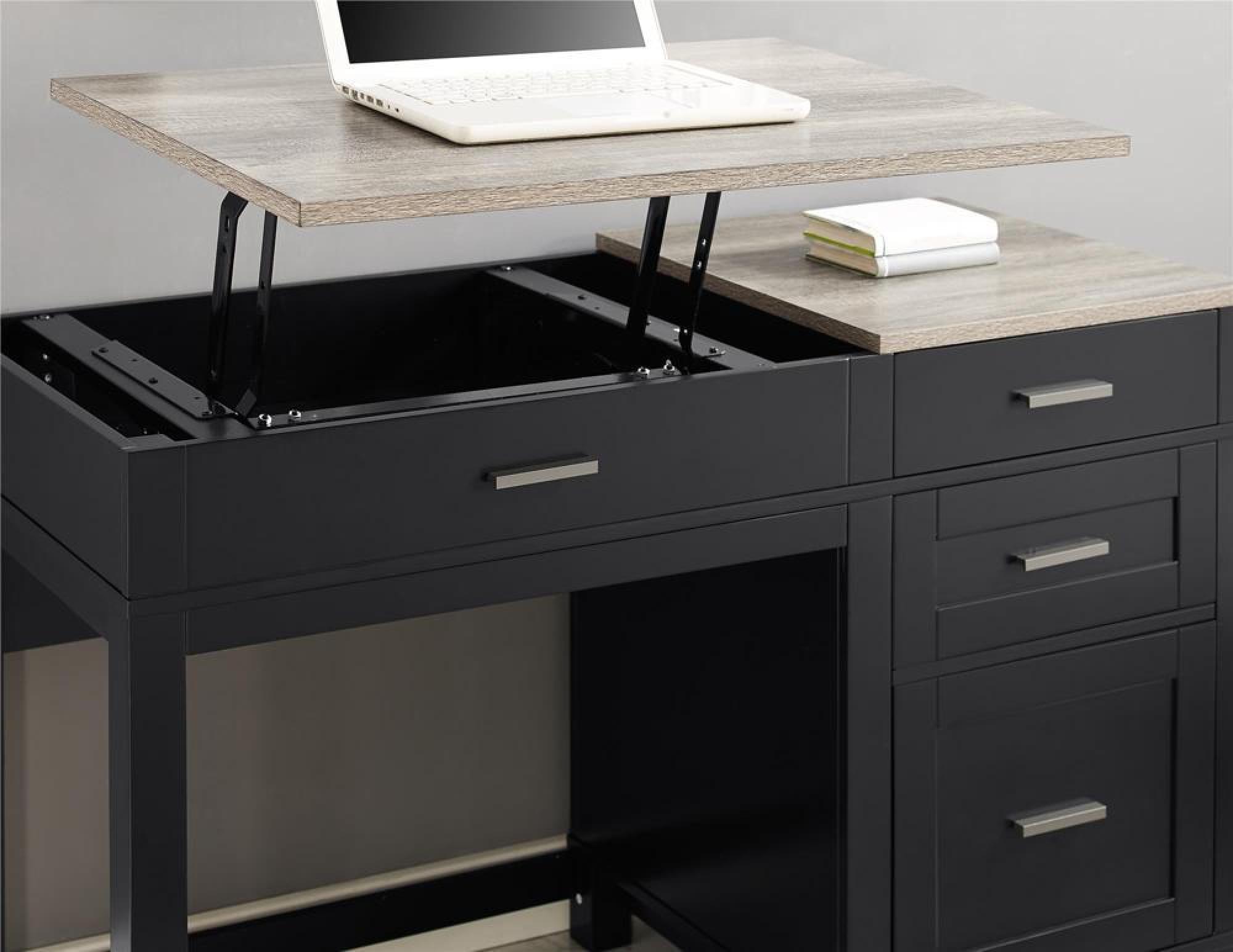 Carver Lift Top Office Desk - Black - 9257196COMUK
