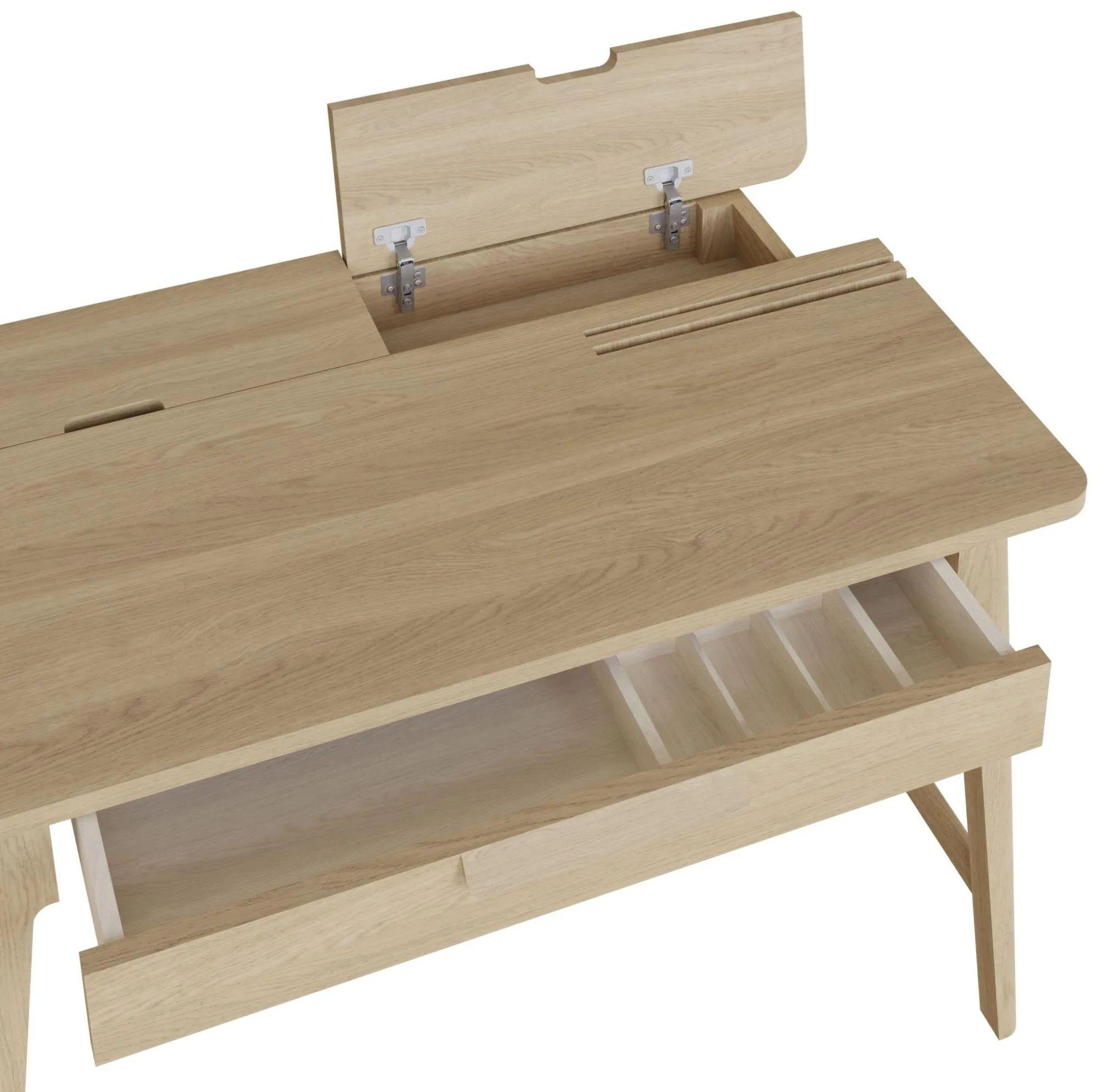 Clearance - Carlton Andersson Oak Desk Table with 1 Drawer - FSS15464