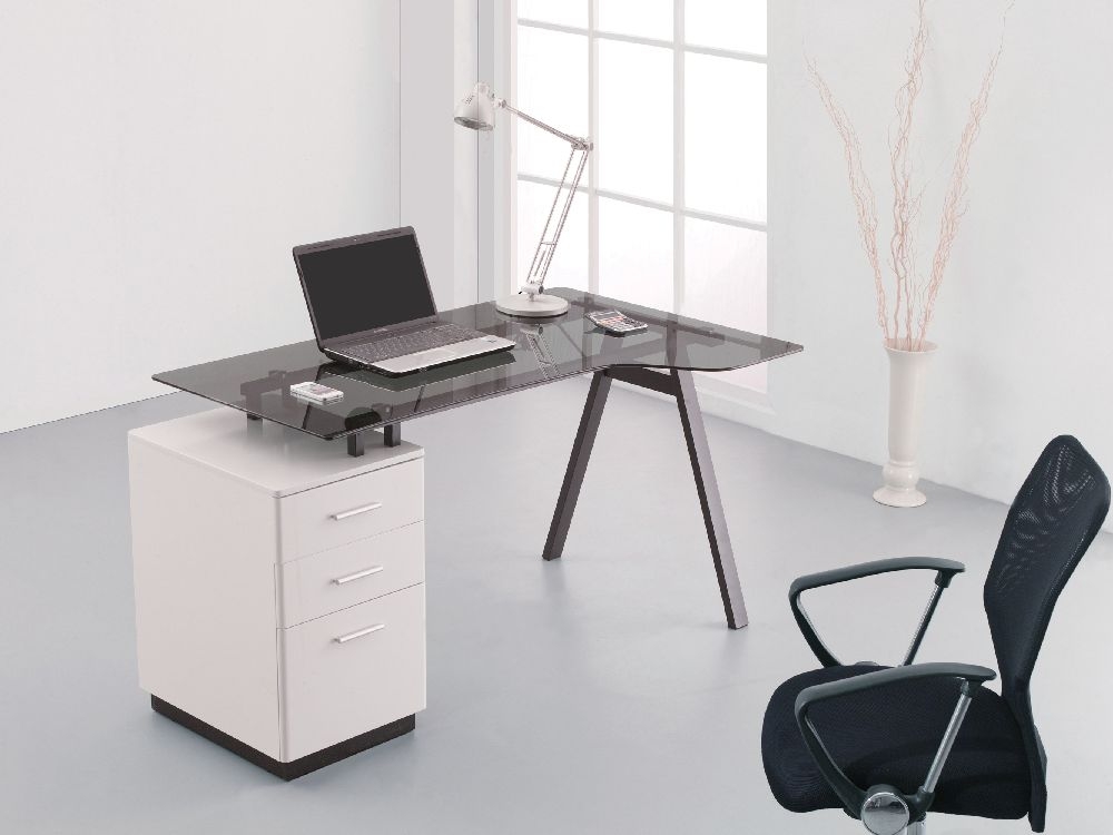 Cleveland Workstation - Smoked Grey Glass - AW23377-GY