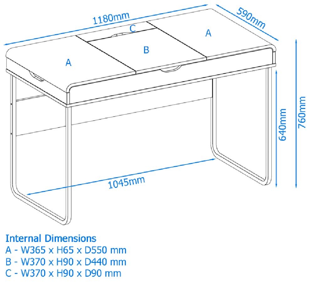Dorset Home Office Desk - Walnut - AW3170