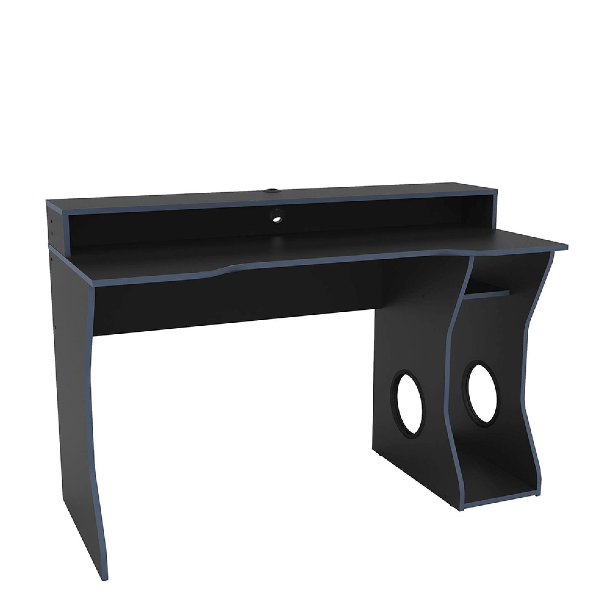Enzo Gaming Desk - Black and Blue