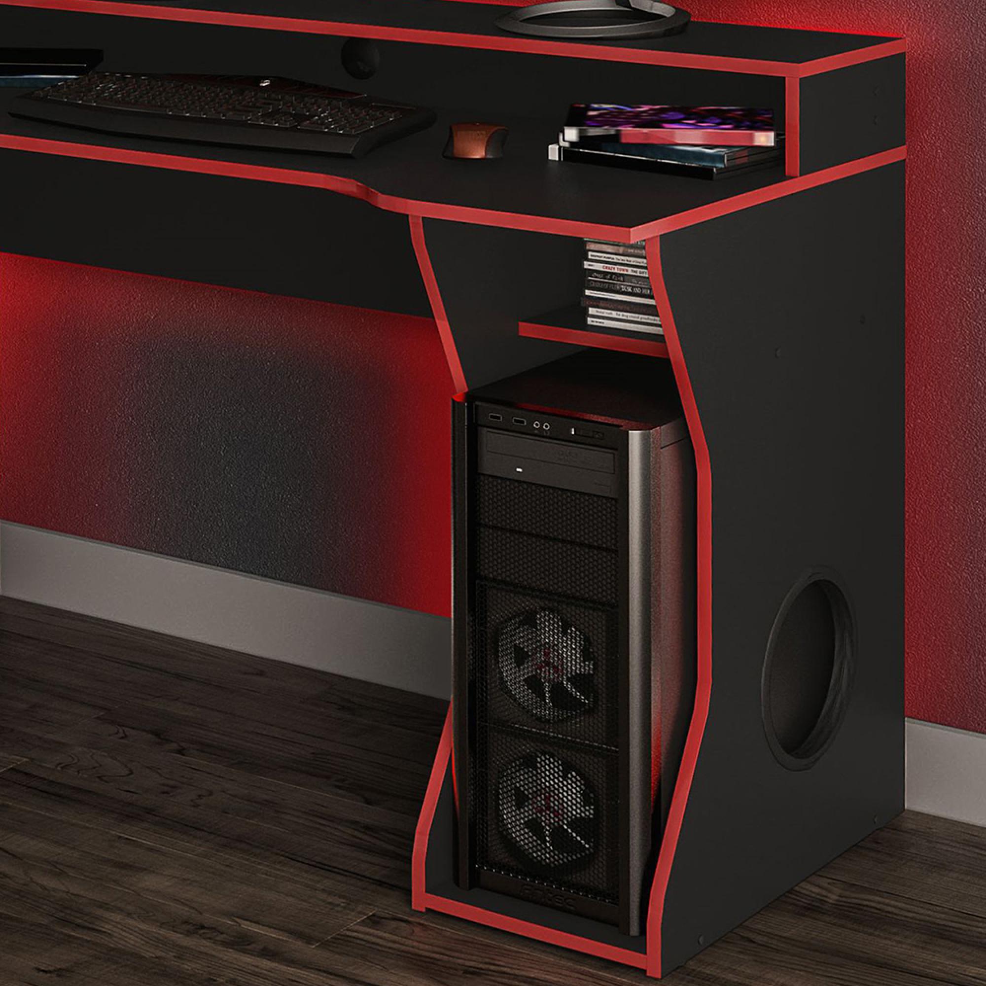 Enzo Gaming Desk - Black and Red