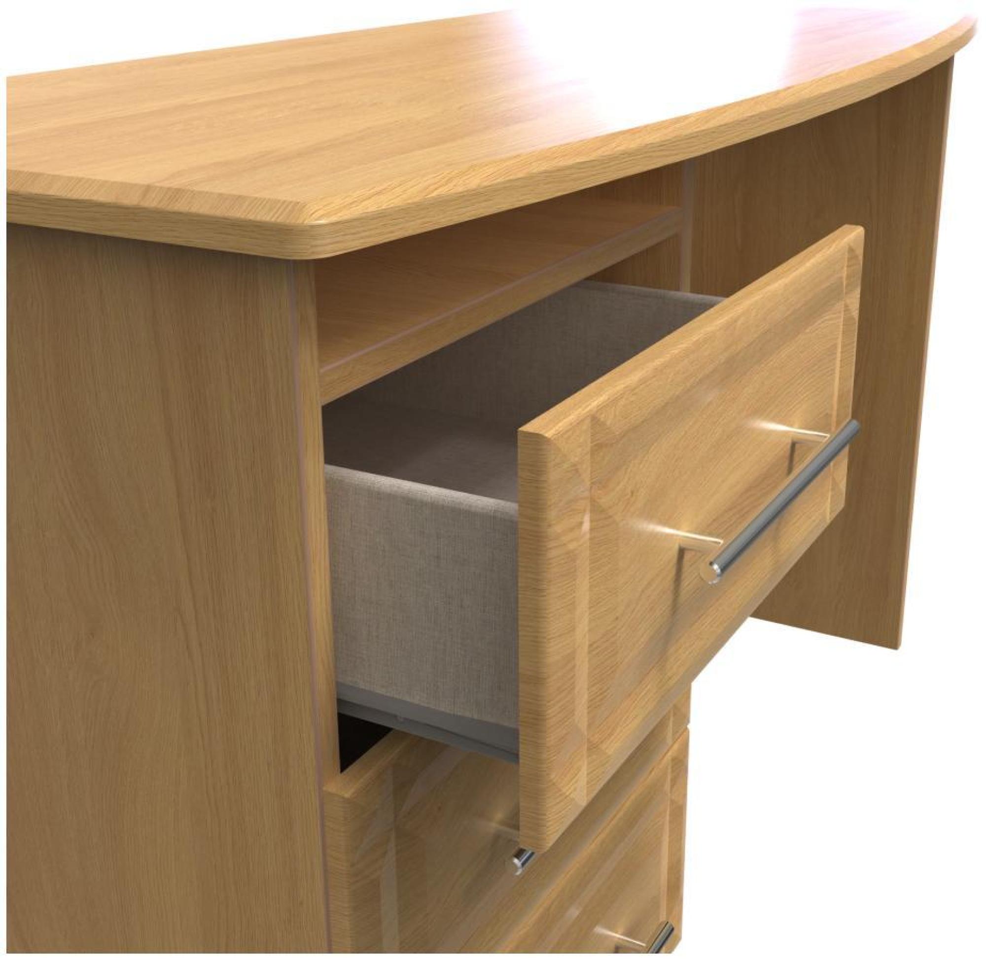 Faye Desk - 3 Drawer - Oak