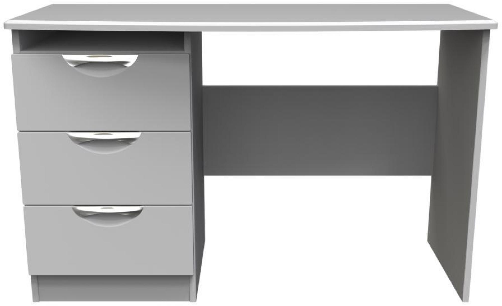 Flora Grey 3 Drawer Desk