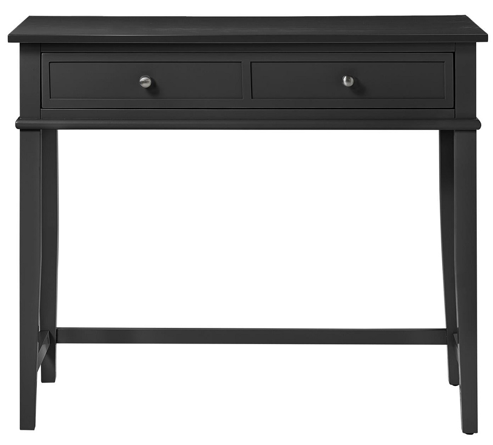 Franklin Writing Desk - Painted - 2 Drawer - Black - 7919872COMUK