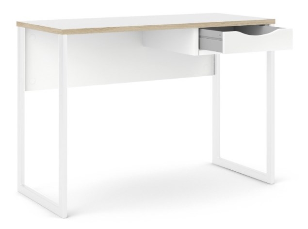 Function Plus White 1 Drawer Desk