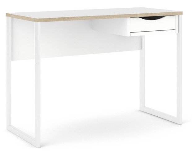 Function Plus White 1 Drawer Desk