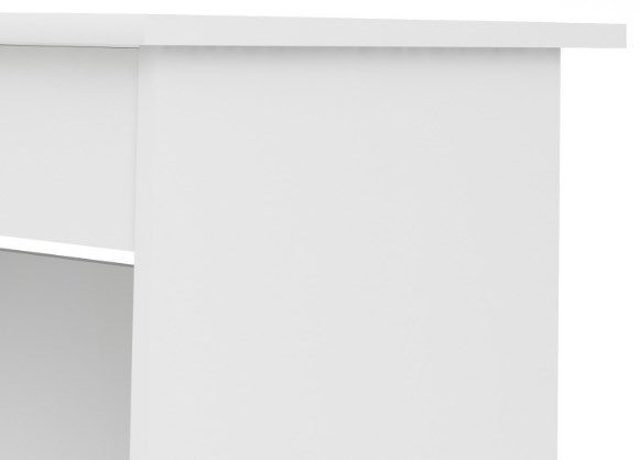 Function Plus White 3+1 Handle Free Drawer Single Desk