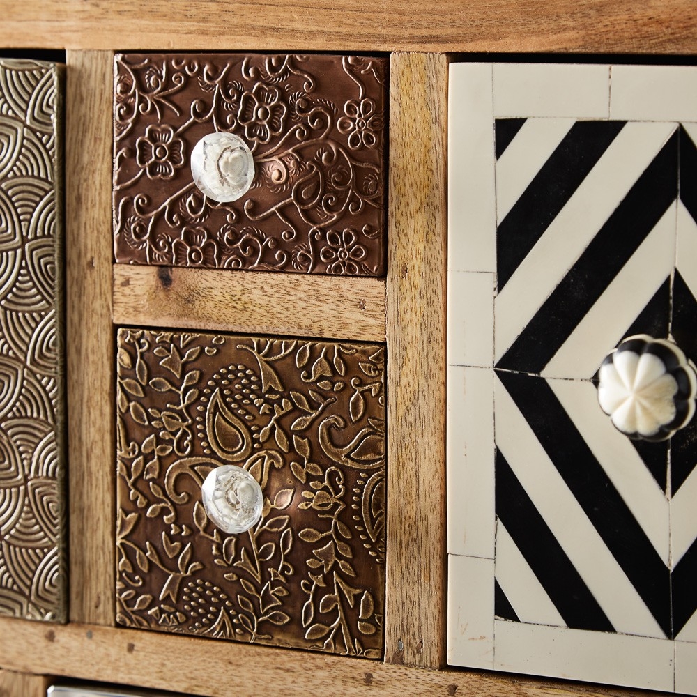 Gaya Multi Coloured 2 Drawer Desk