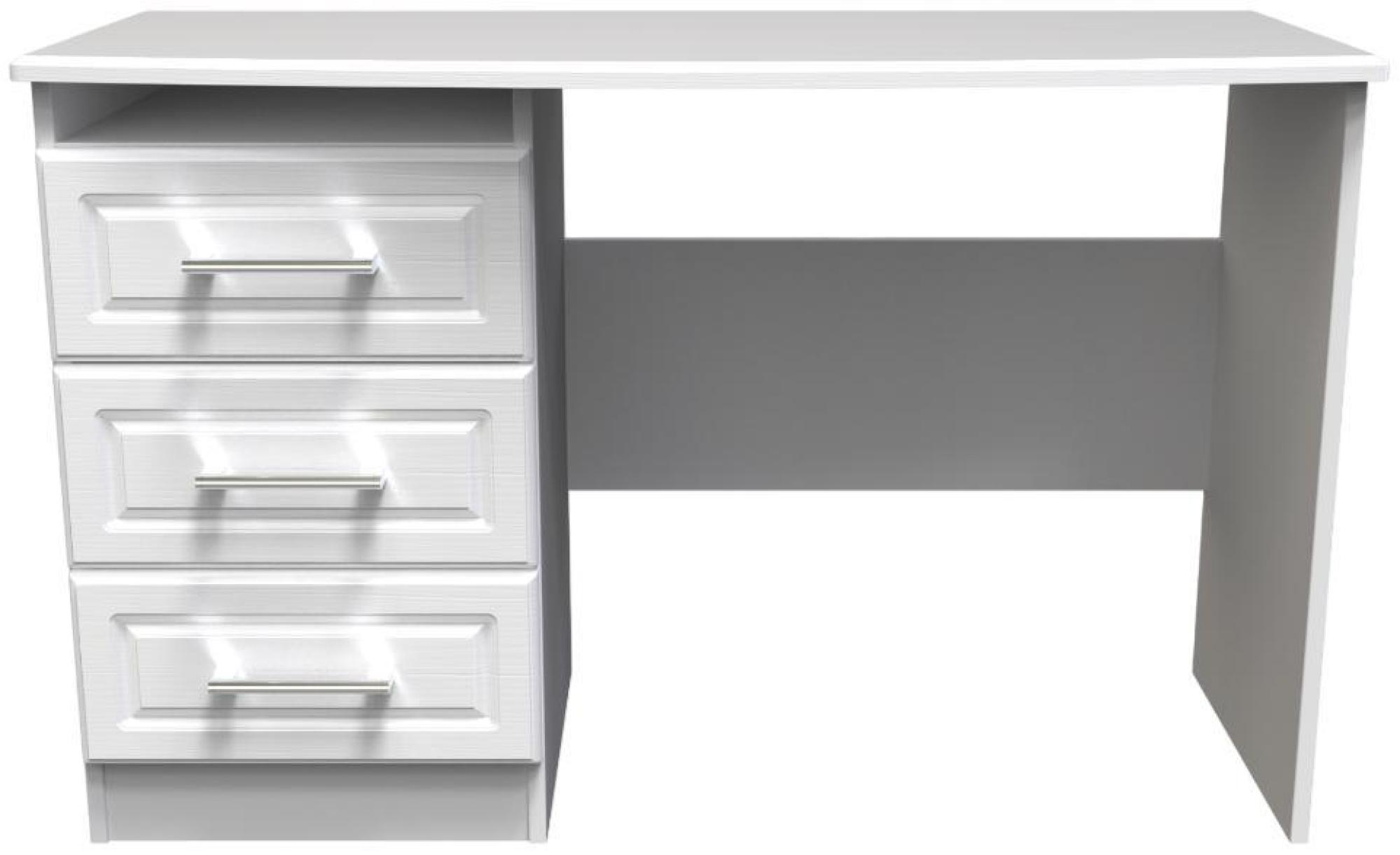 Gina White 3 Drawer Desk