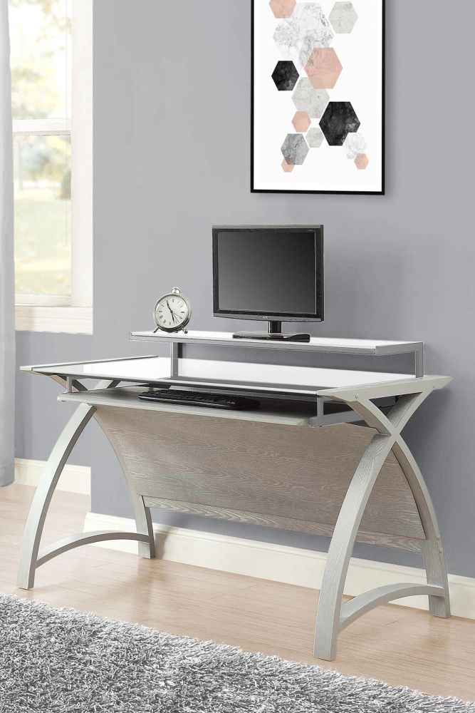 Curve Computer Desk - Grey - 1300 - PC201