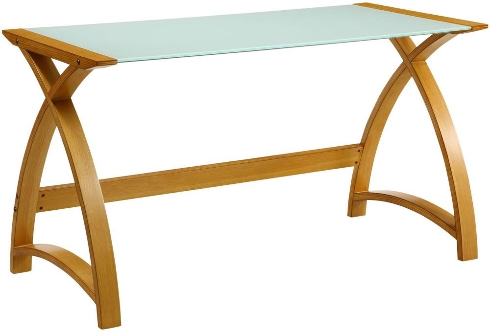 Curve Laptop Table - Oak - PC201 1300LT