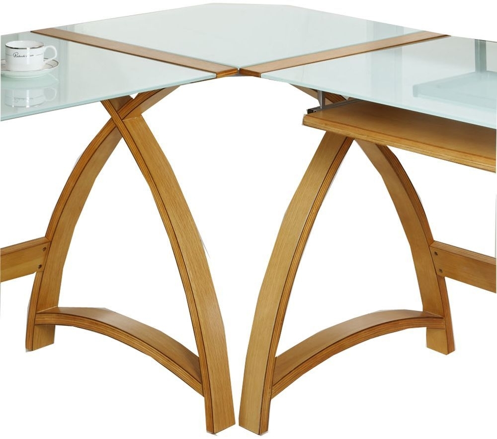 Curve Corner Connector - Oak White Glass - PC201 CC