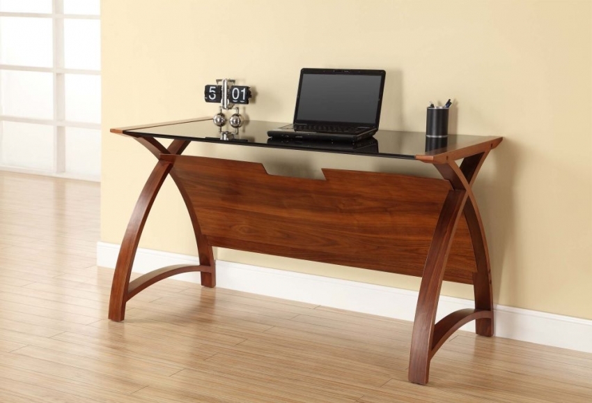 Curve Laptop Table - Walnut - PC201 1300LT