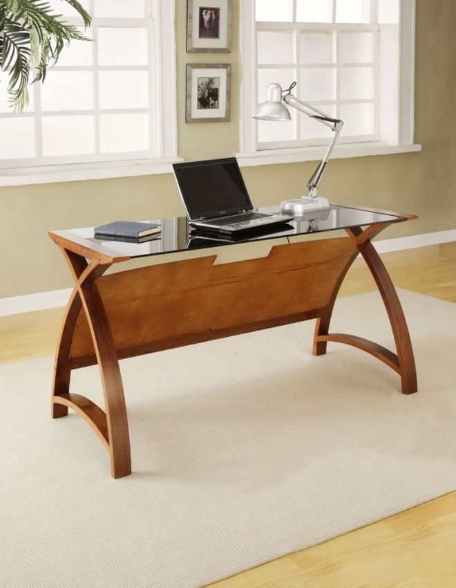 Curve Laptop Table - Walnut - PC201 1300LT