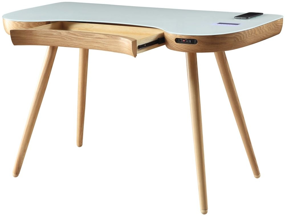 San Francisco Charging Desk with Bluetooth Speaker - Ash - PC711