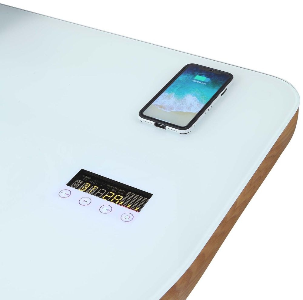 San Francisco Charging Desk with Bluetooth Speaker - Ash - PC711