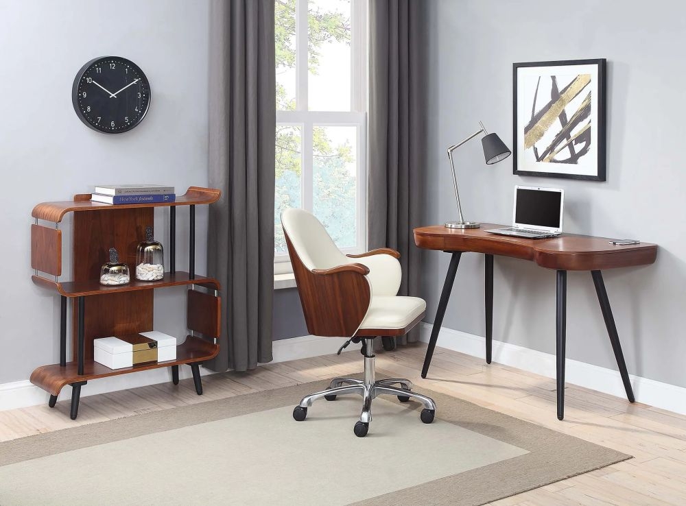 San Francisco Executive Curved Desk - Walnut - PC714