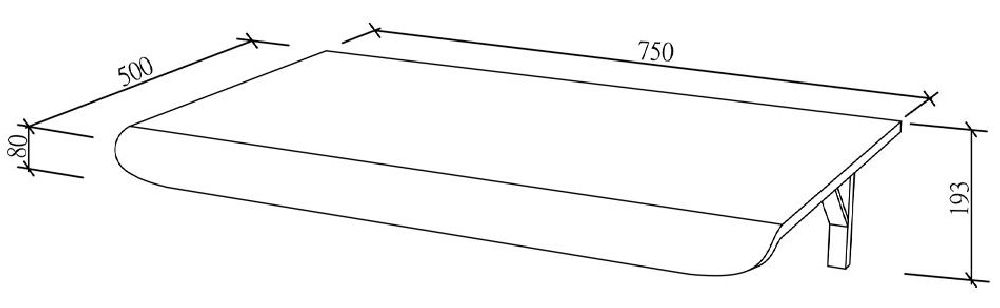 Universal Drop Down Desk - Oak - PC206