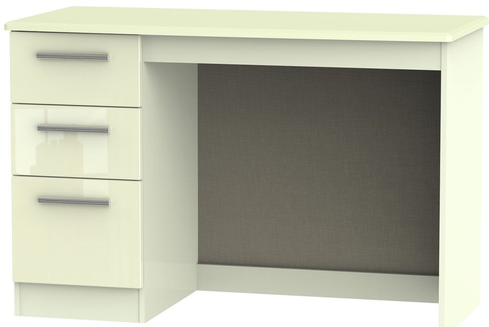 Knightsbridge Cream Gloss 3 Drawer Desk