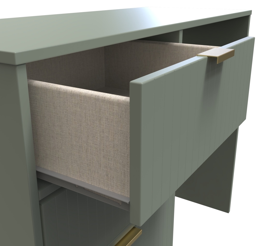 Linear Desk - 4 Drawer - Green
