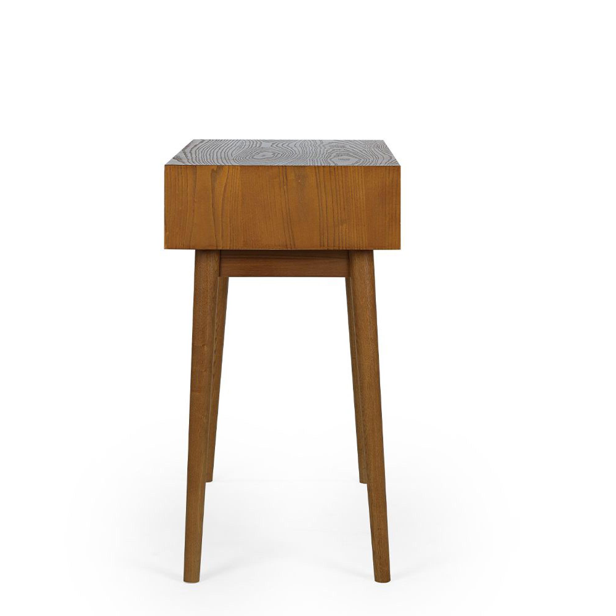 Lowry Writing Desk - 2 Drawer - Cherry Wood - Retro Style