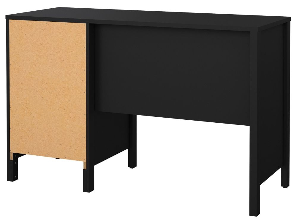 Madrid Black 3 Drawer Desk