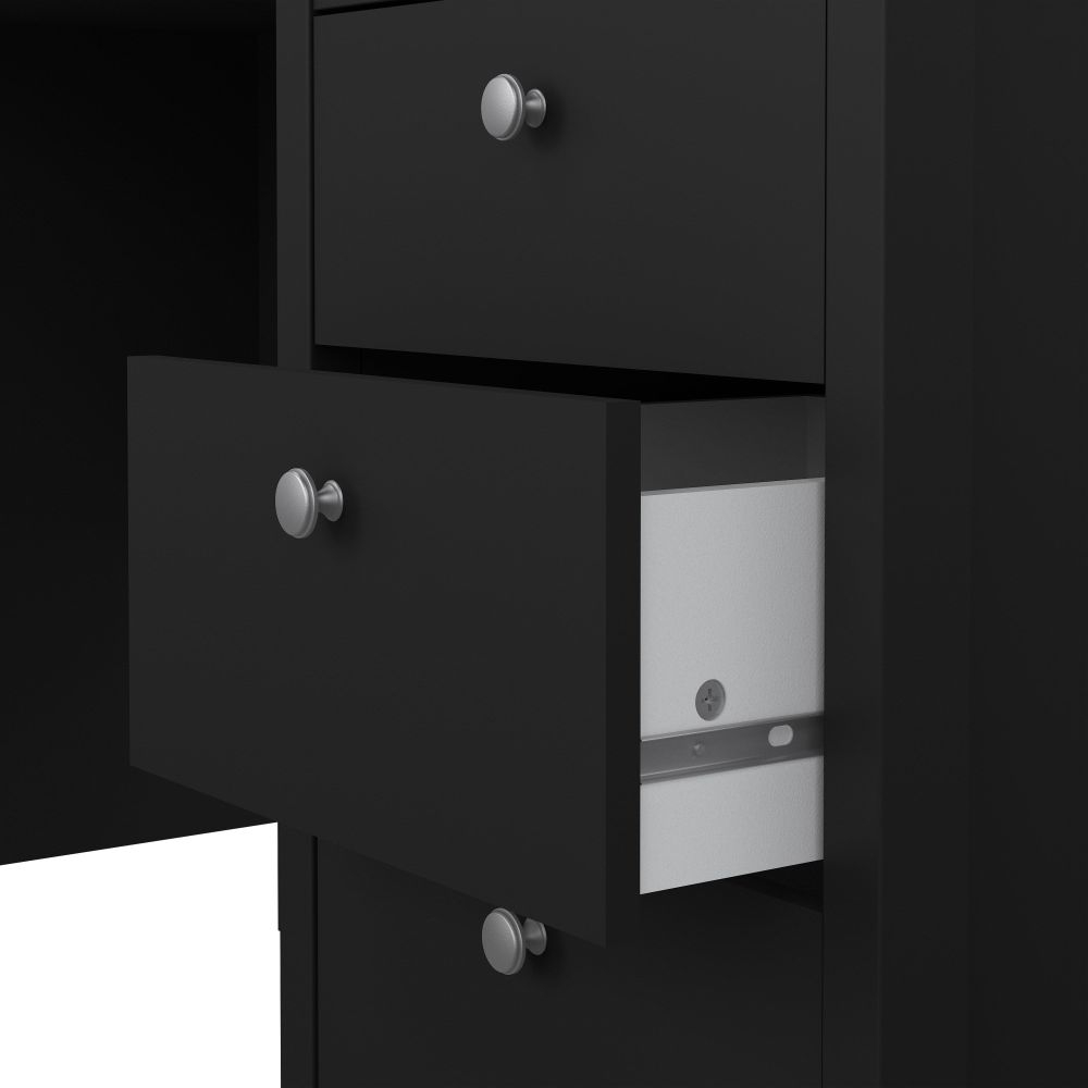Madrid Black 3 Drawer Desk