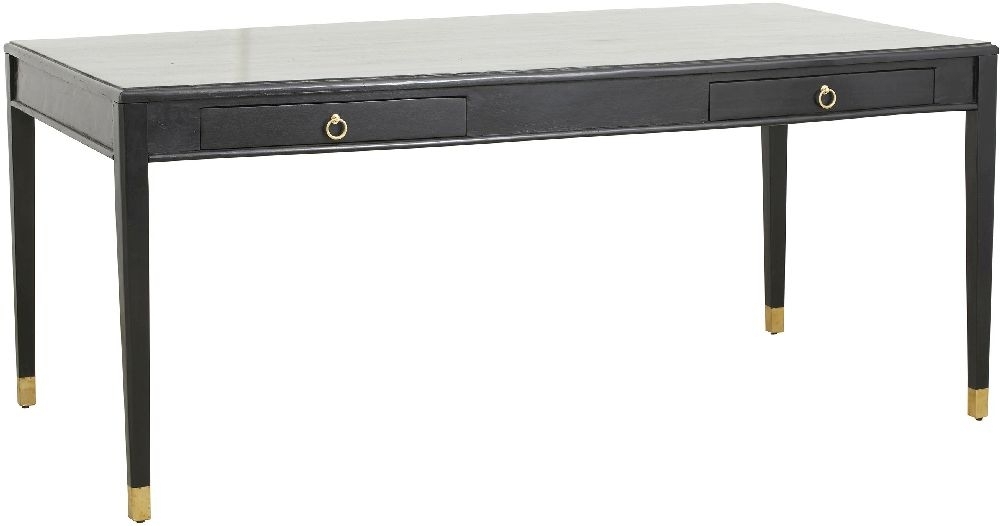 Ems Desk - Black - Mango Wood