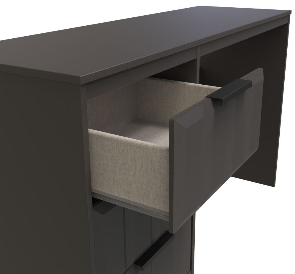 New York Desk - 3 Drawer - Graphite