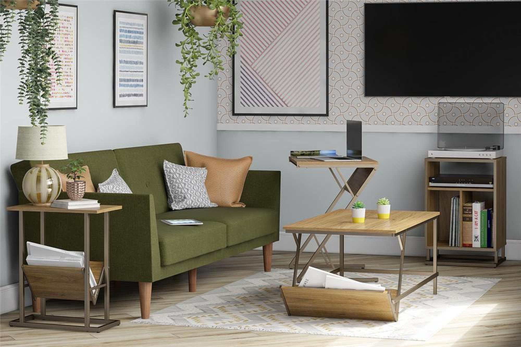 Novogratz Regal Accent Table - Walnut - 3076905COMNUK