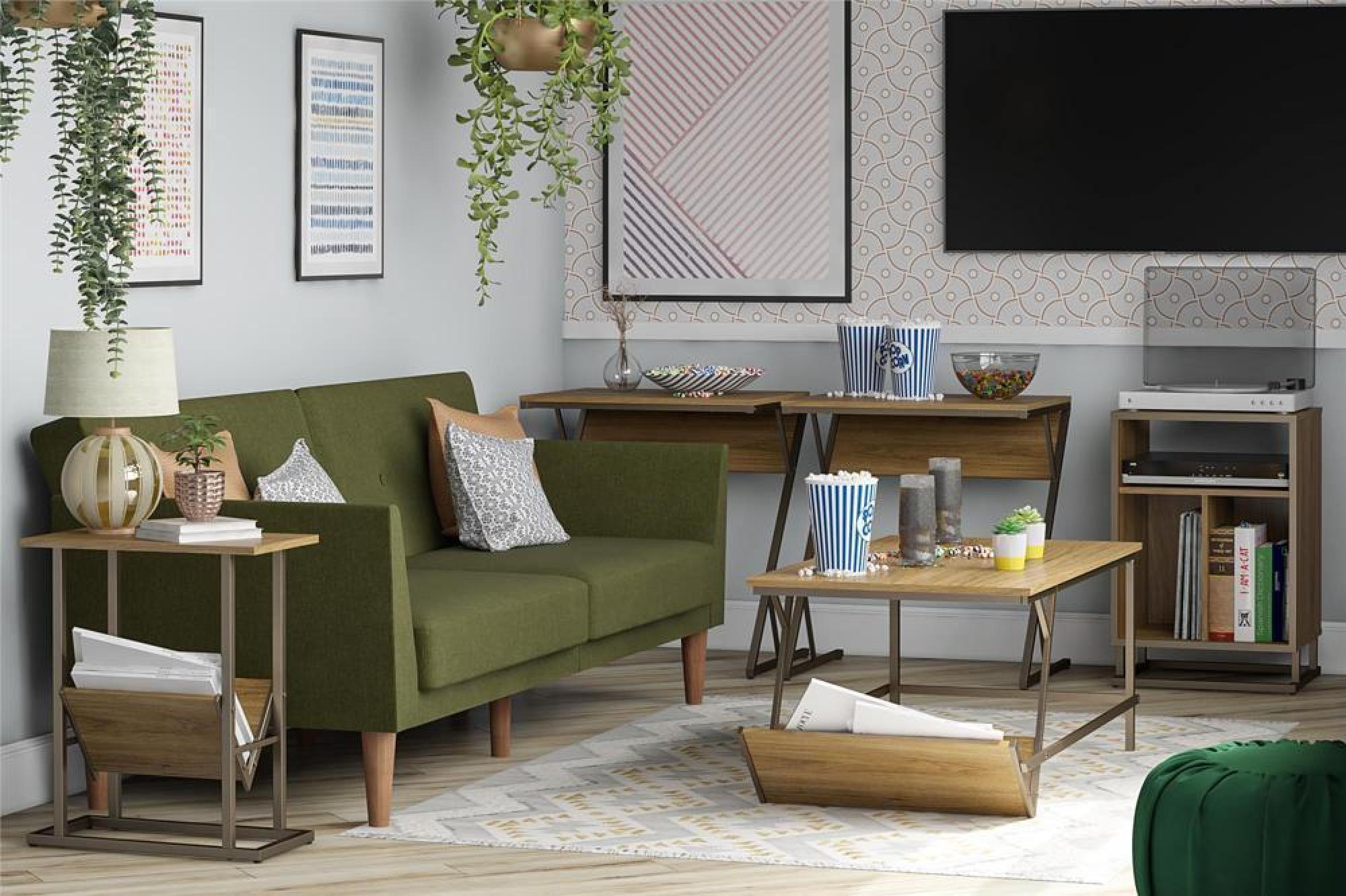 Novogratz Regal Accent Table - Walnut - 3076905COMNUK