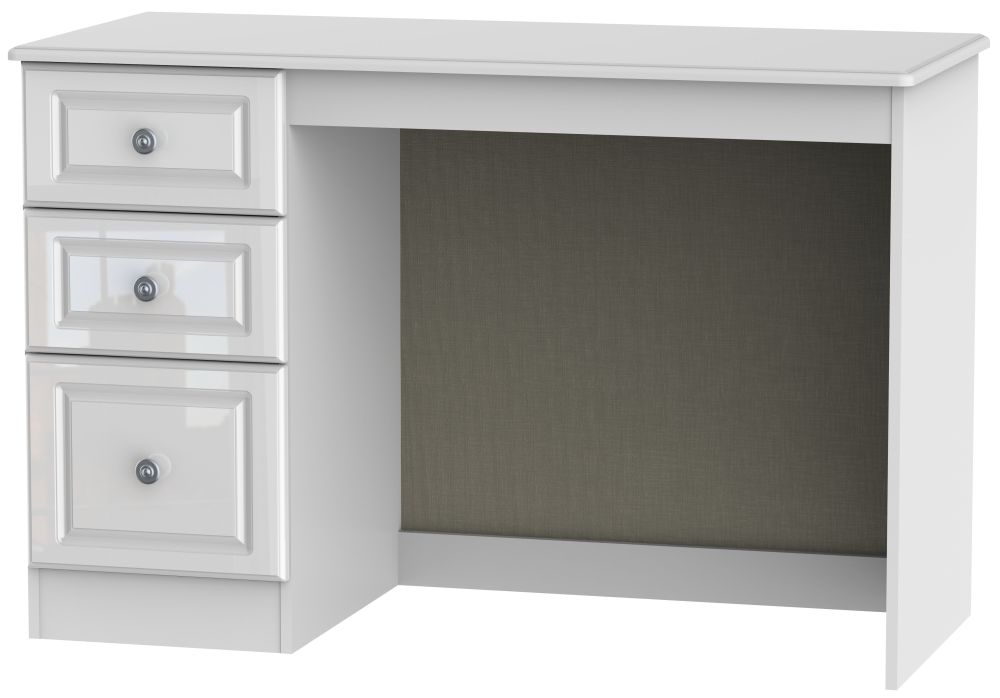 Pembroke White Gloss 3 Drawer Desk