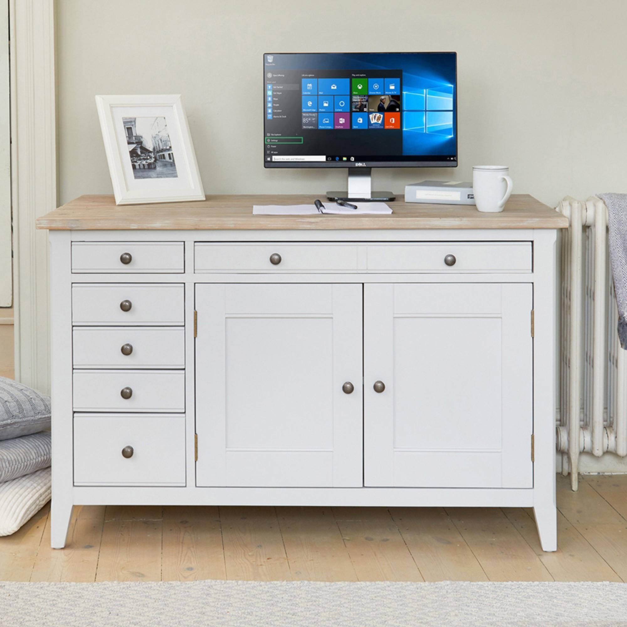 Stafford Grey Painted Hidden Home Office Desk
