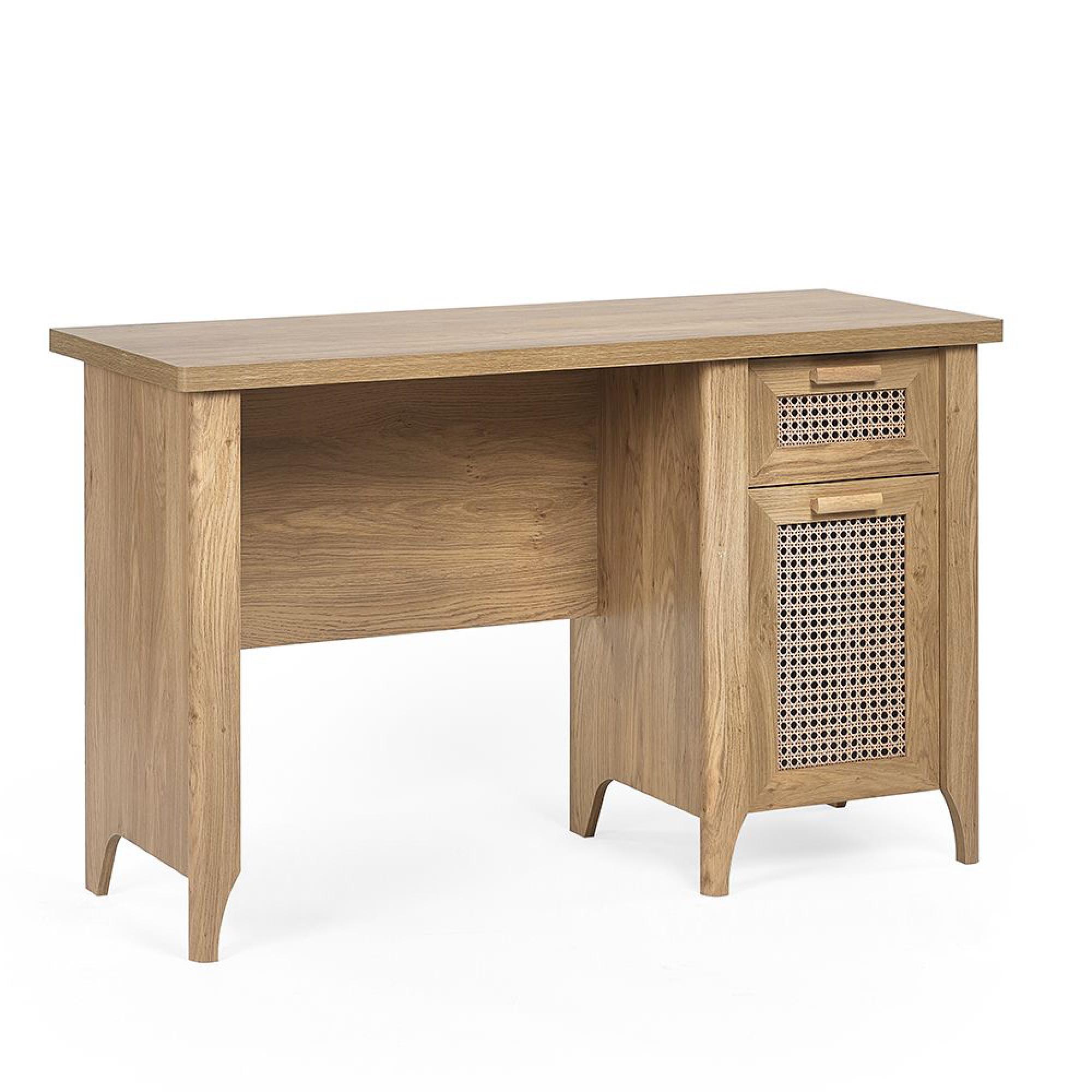 Sydney Desk - 1 Door - 1 Drawer - Faux Rattan