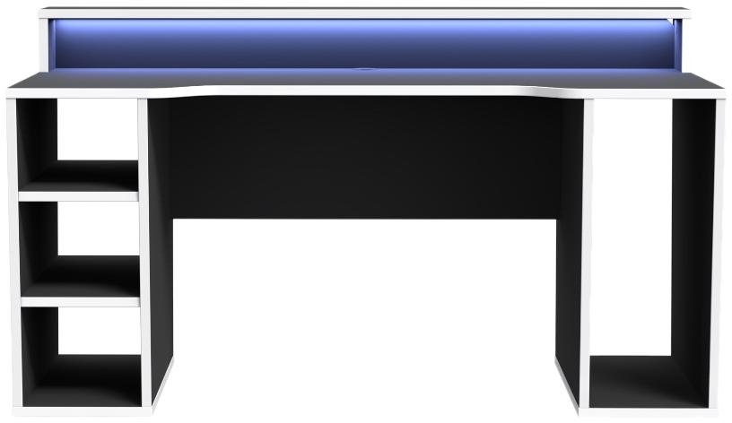Tezaur Black LED Light Gaming Desk