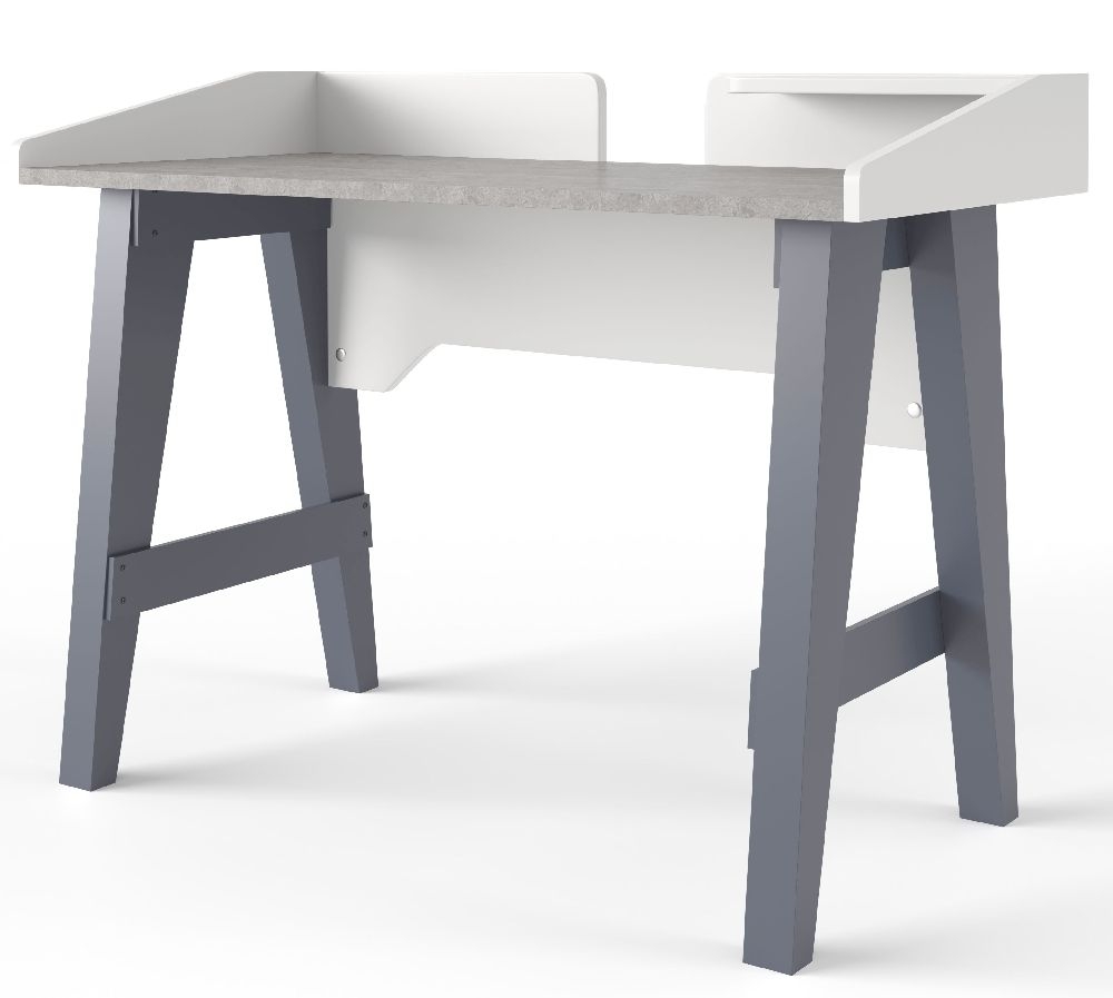 Truro Desk - Grey & Marble Effect - AW3190