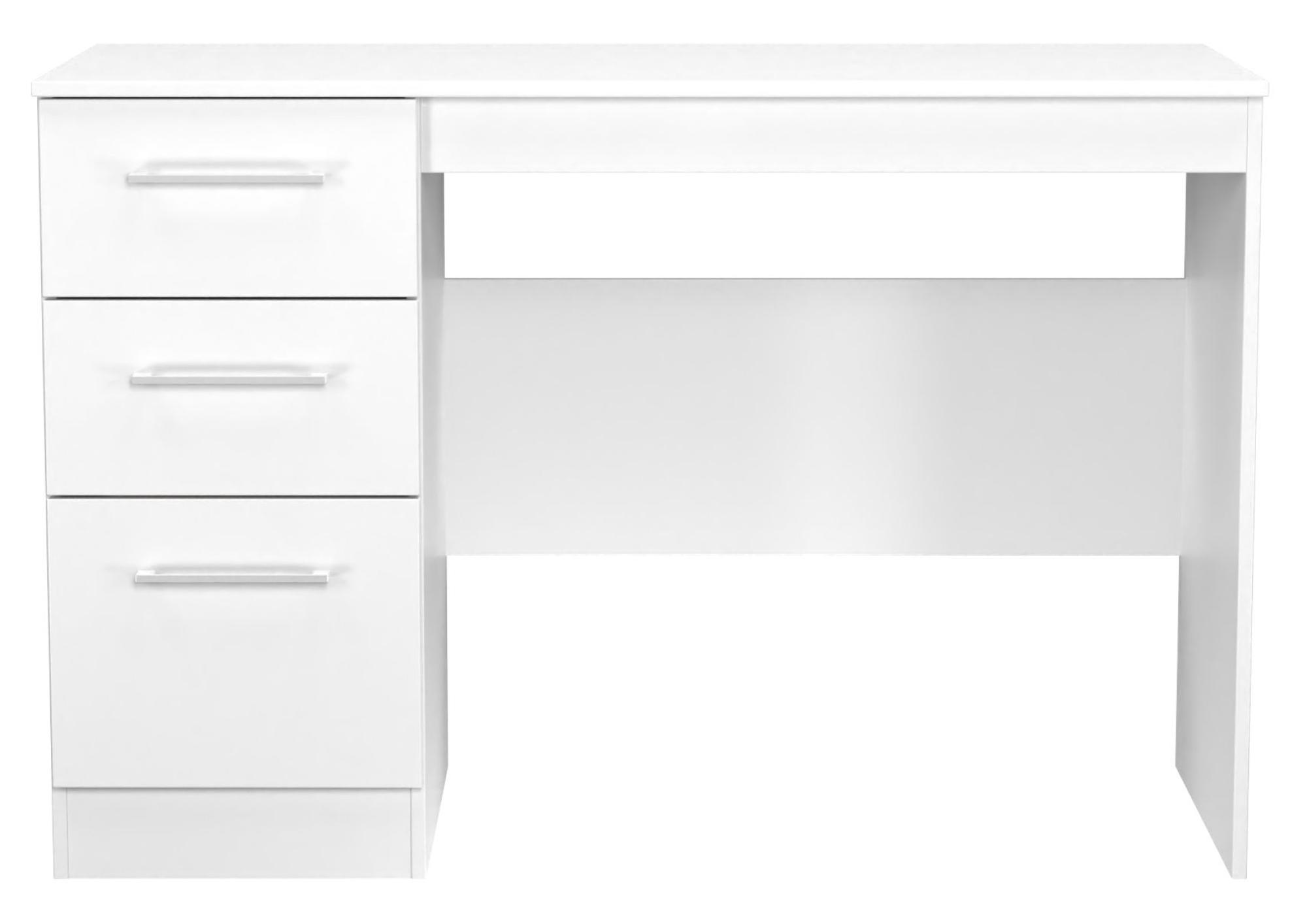 Worcester White 3 Drawer Desk