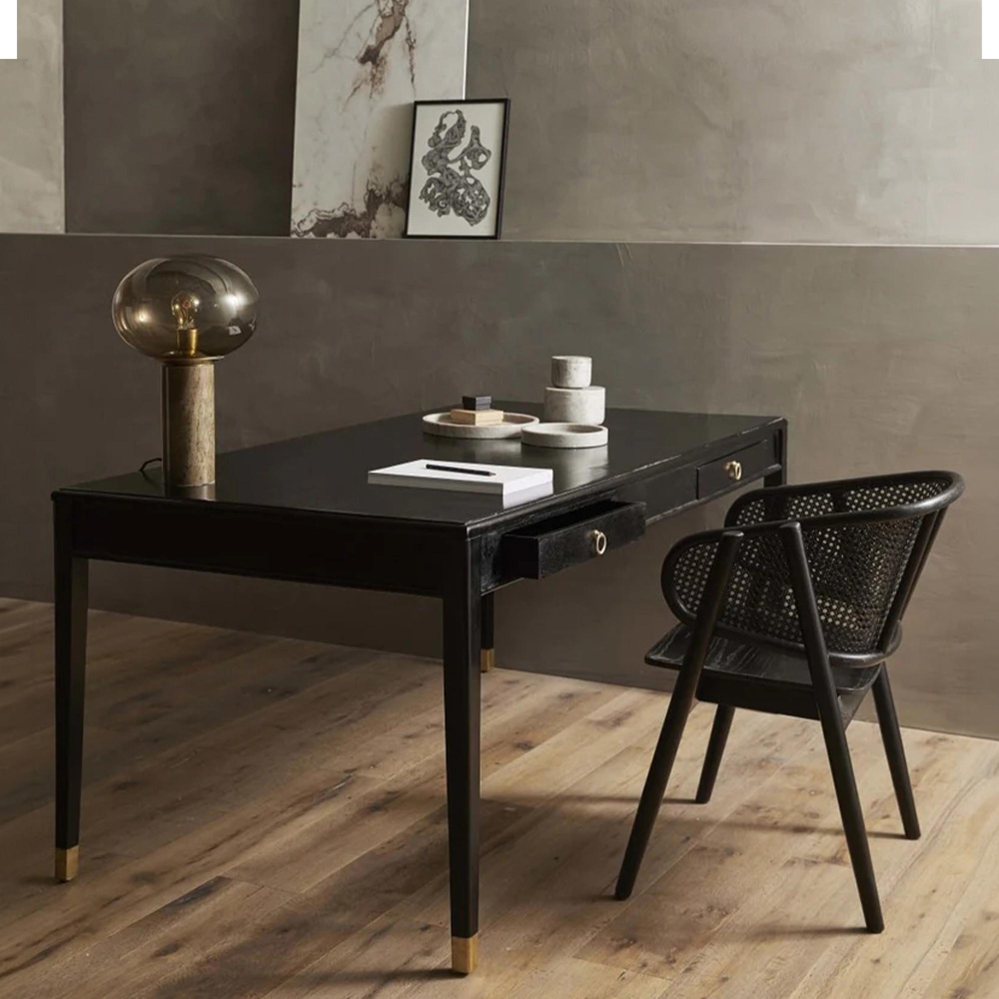 Ems Desk - Black - Mango Wood