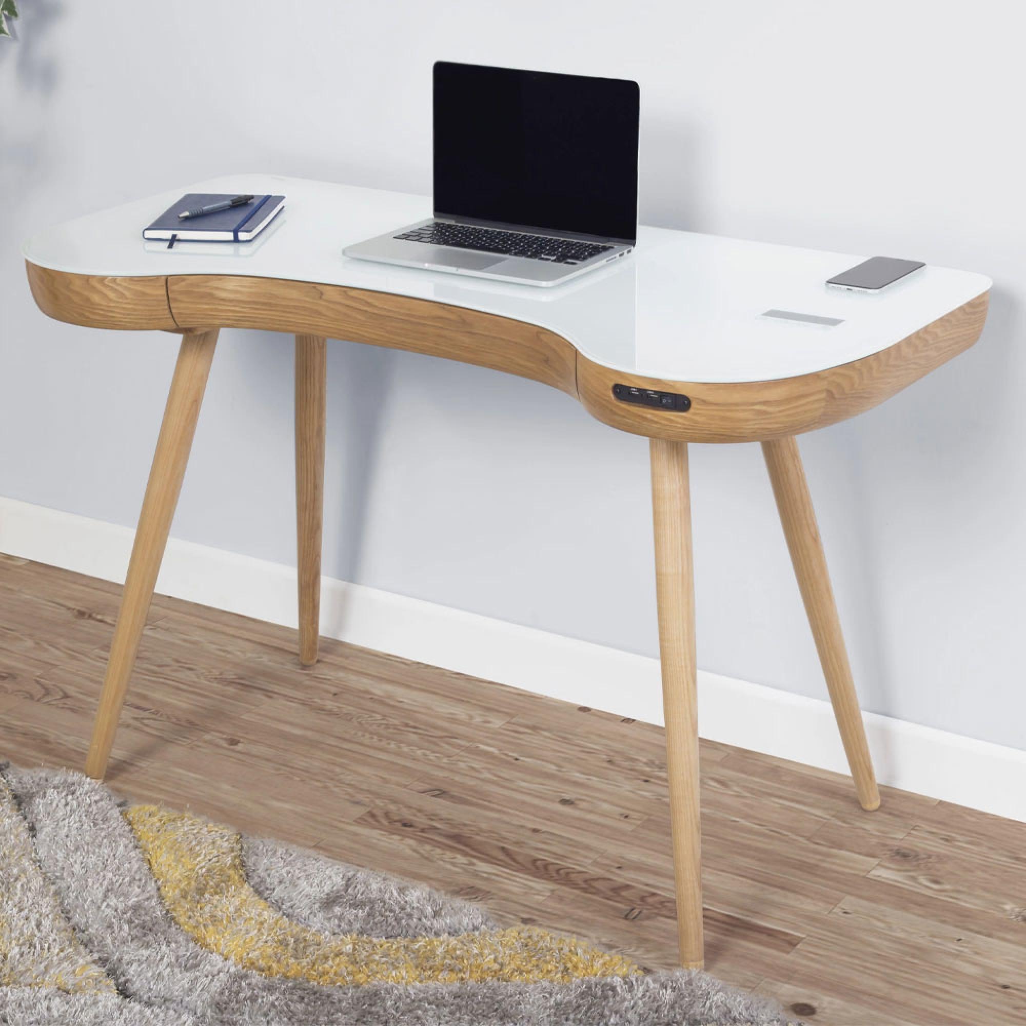 San Francisco Charging Desk with Bluetooth Speaker - Ash - PC711