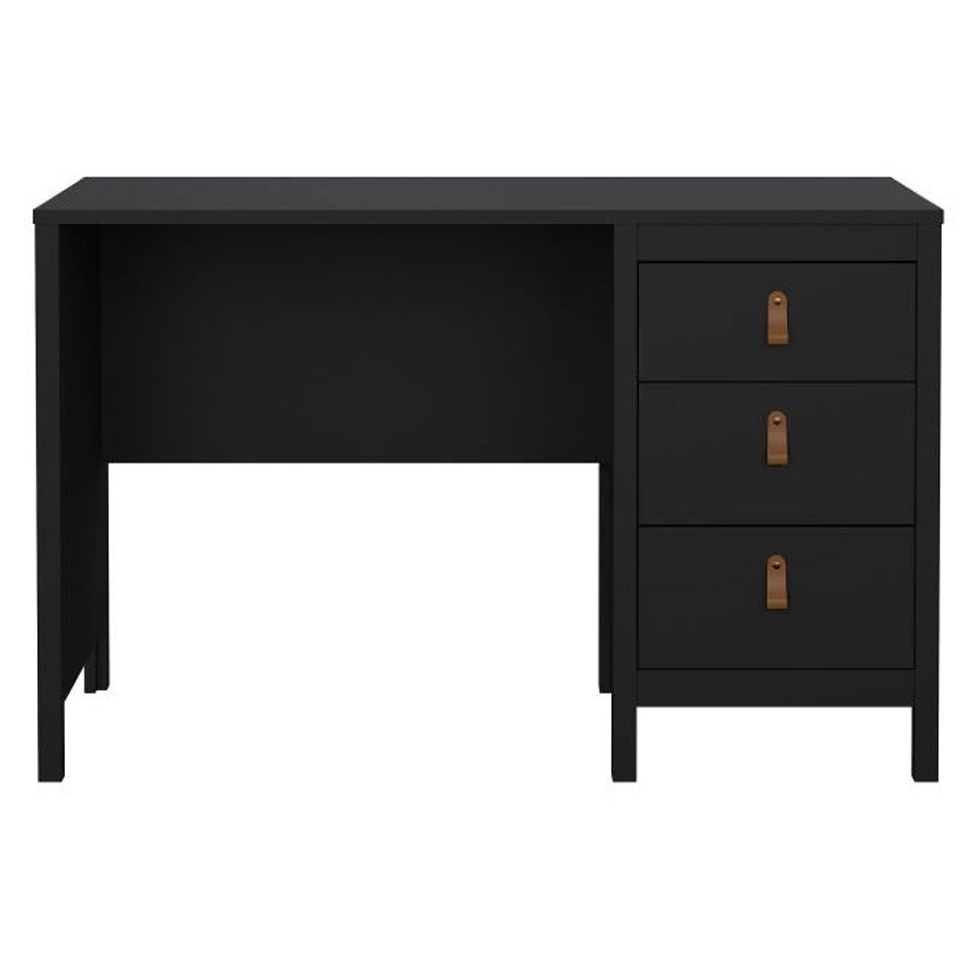 Clearance - Barcelona Desk - 3 Drawer - Black - A525